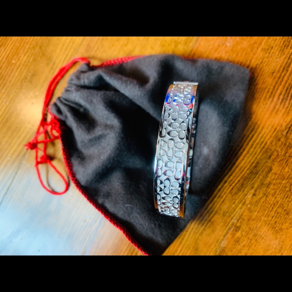 Silver Coach Bangle - image 1